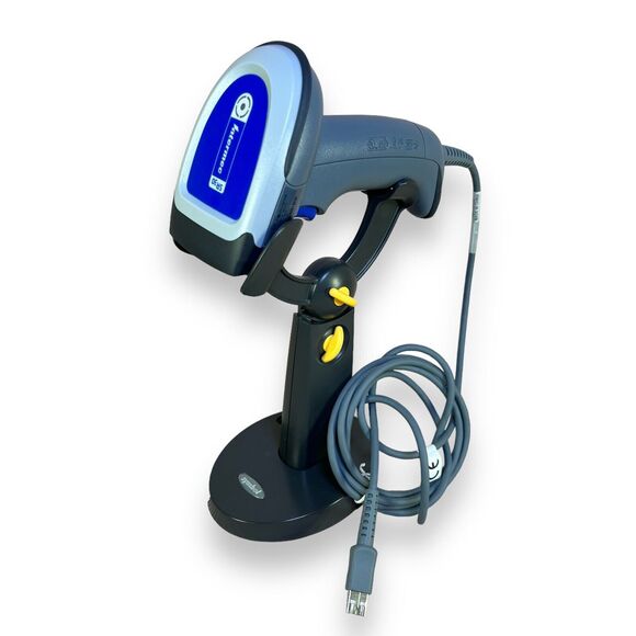 Intermec SR30 Handheld Barcode Scanner USB Wired + Adjustable Symbol Stand WORKS - Picture 1 of 15